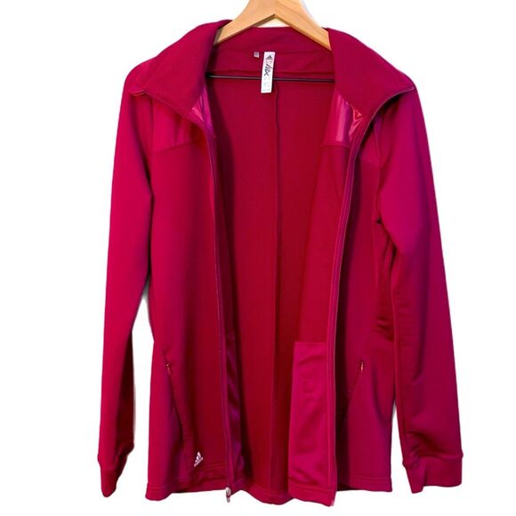 ADIDAS Cold Performance Jacket Women’s Large Berry Full Zip Pockets. - Picture 3 of 16